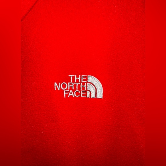 The North Face Red Fleece Zip up Jacket Size Large - Picture 4 of 8